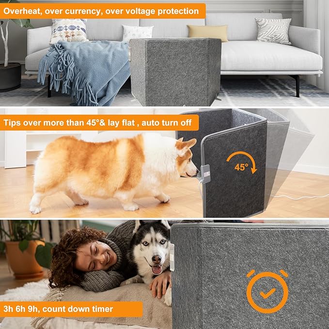 Foldable Under Desk Leg Warmer with Blanket